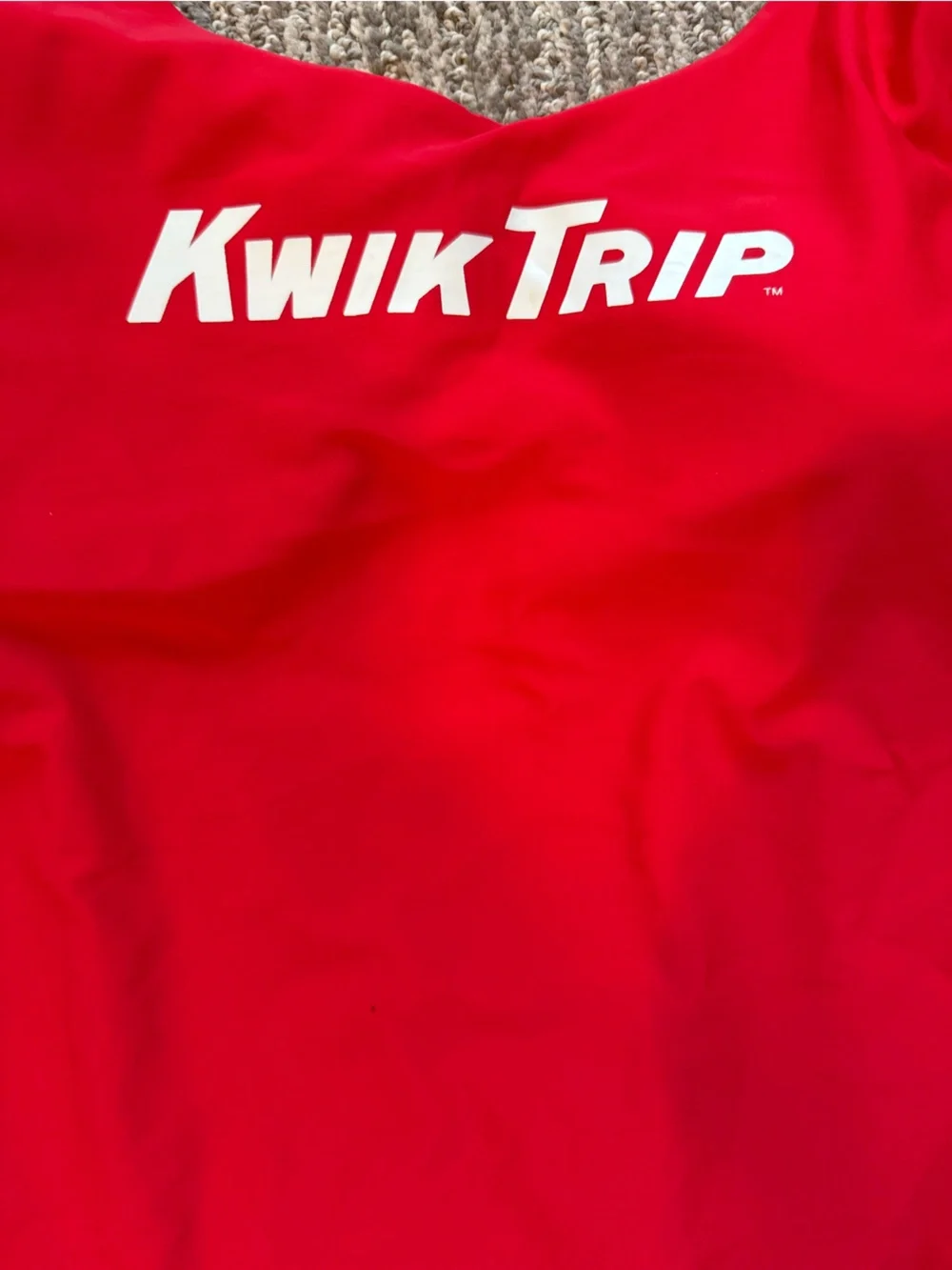 Kwik Trip Women’s XL Red One Piece Swimsuit Employee Logo Midwest Swimwear